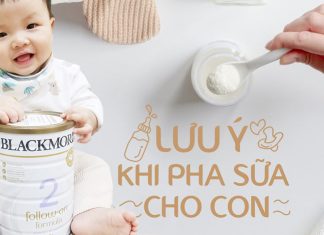 Lưu ý khi pha sữa Blackmores số 2 cho con