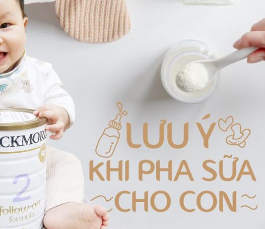 Lưu ý khi pha sữa Blackmores số 2 cho con