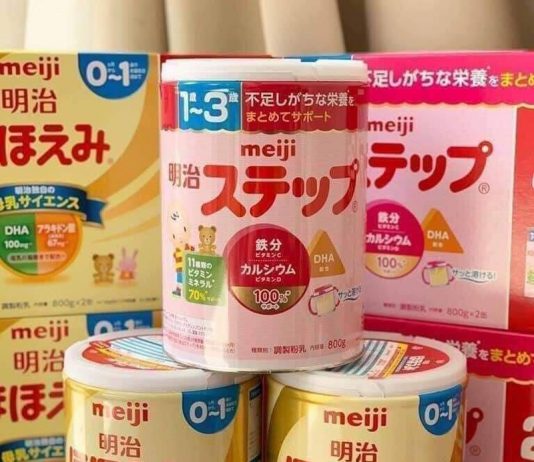 Cách pha sữa Meiji bột 0-1
